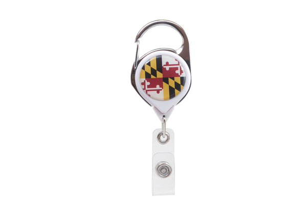 Scrubza-Maryland Retratractable Carabiner Badge Holder